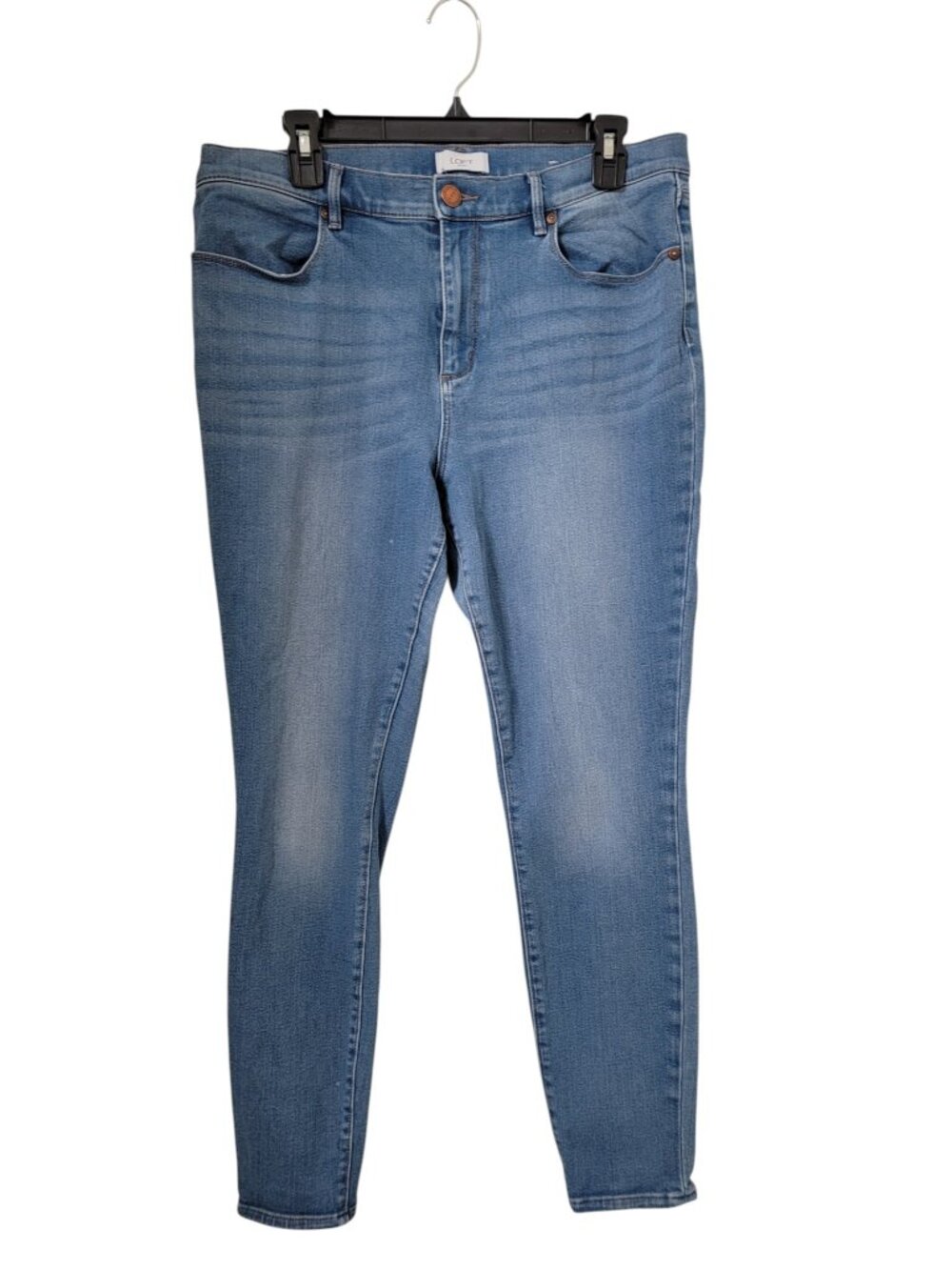 LOFT Size 12 "High Rise Legging" Denim Blue Jean Jegging, Gently Used Condition
